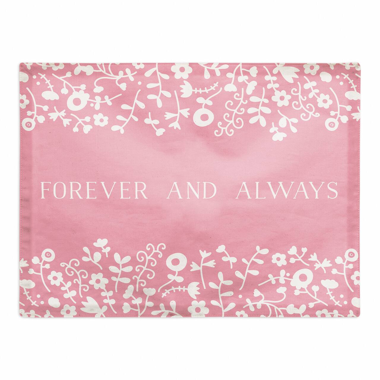 Heart Floral Pattern 14" x 18" Cotton Twill Placemat